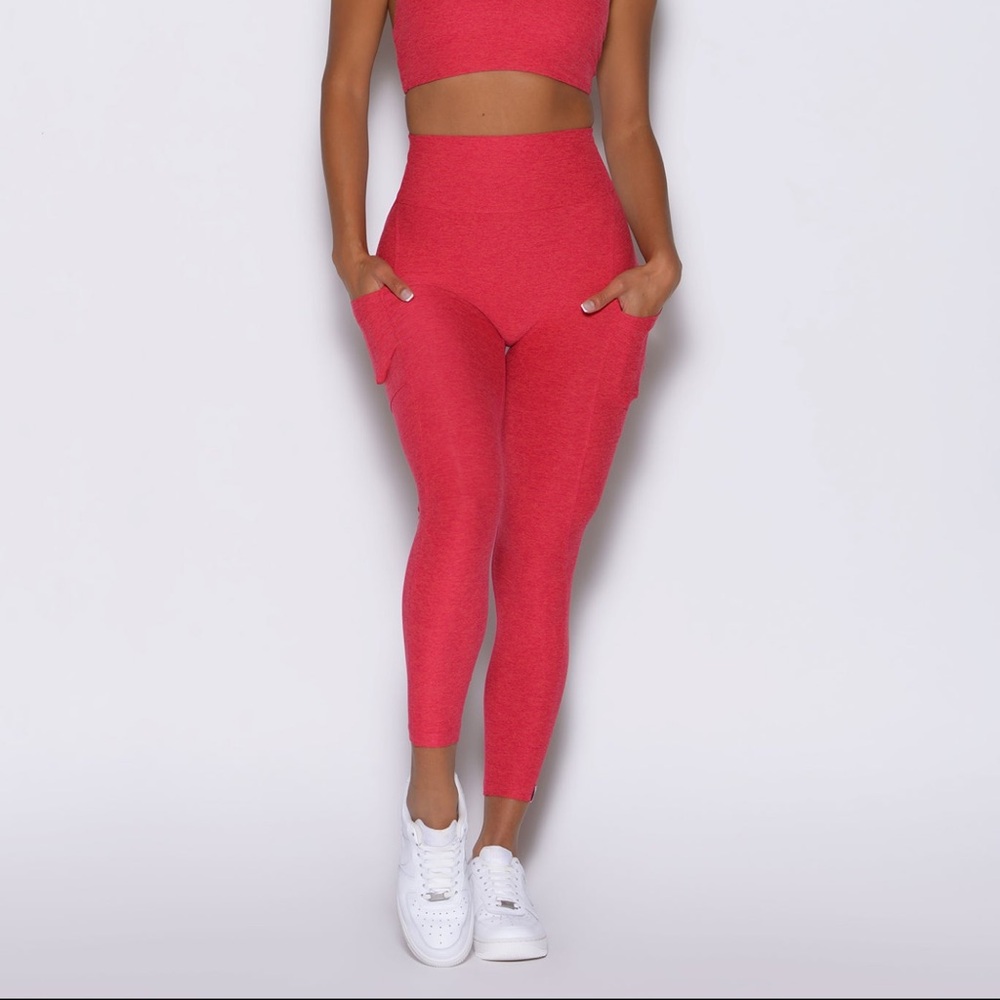 Bombshell Sportswear Toned 7/8 Victory Red High Waisted Leggings